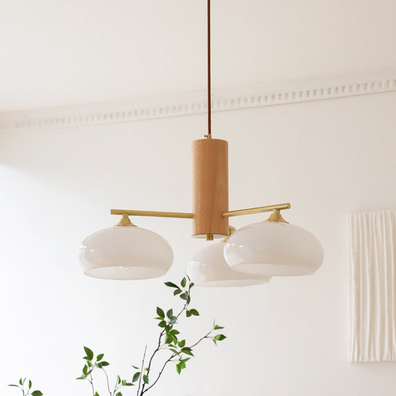 Ivor Glass Persimmon Chandeliers