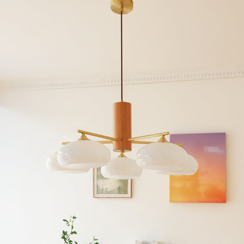 Ivor Glass Persimmon Chandeliers