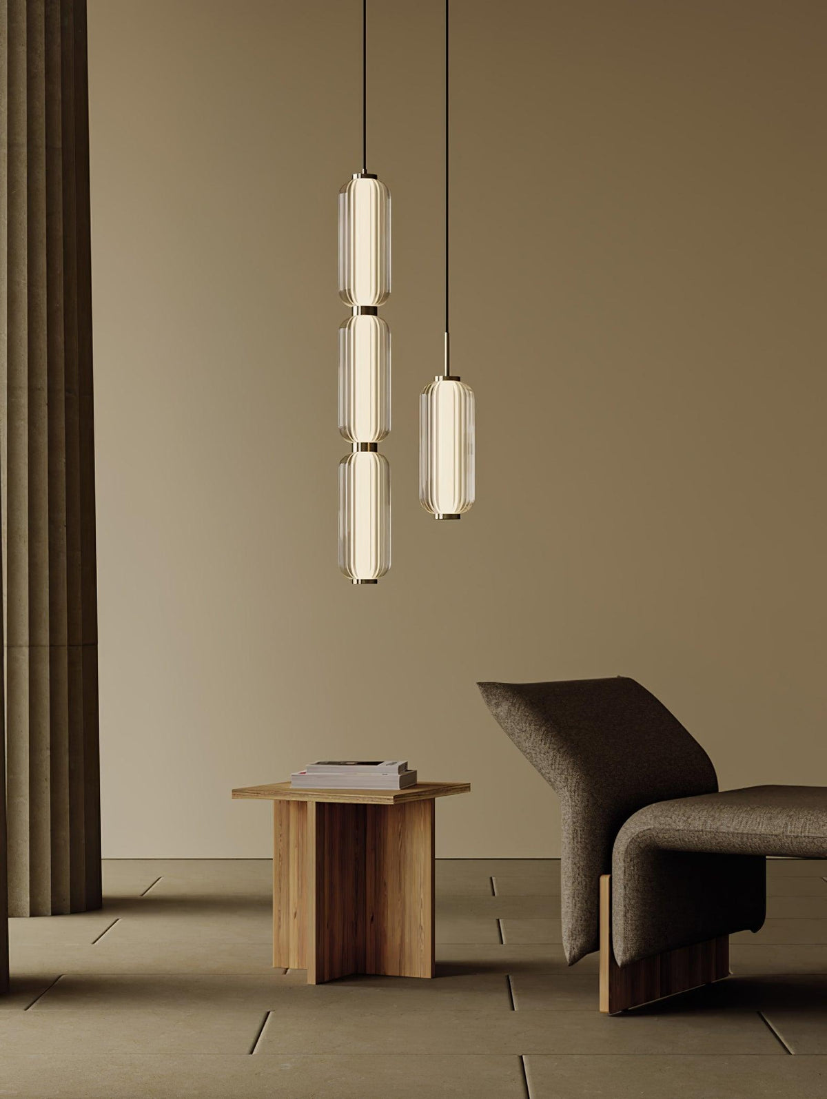Cylindra Modern Glass Pendant Lamp