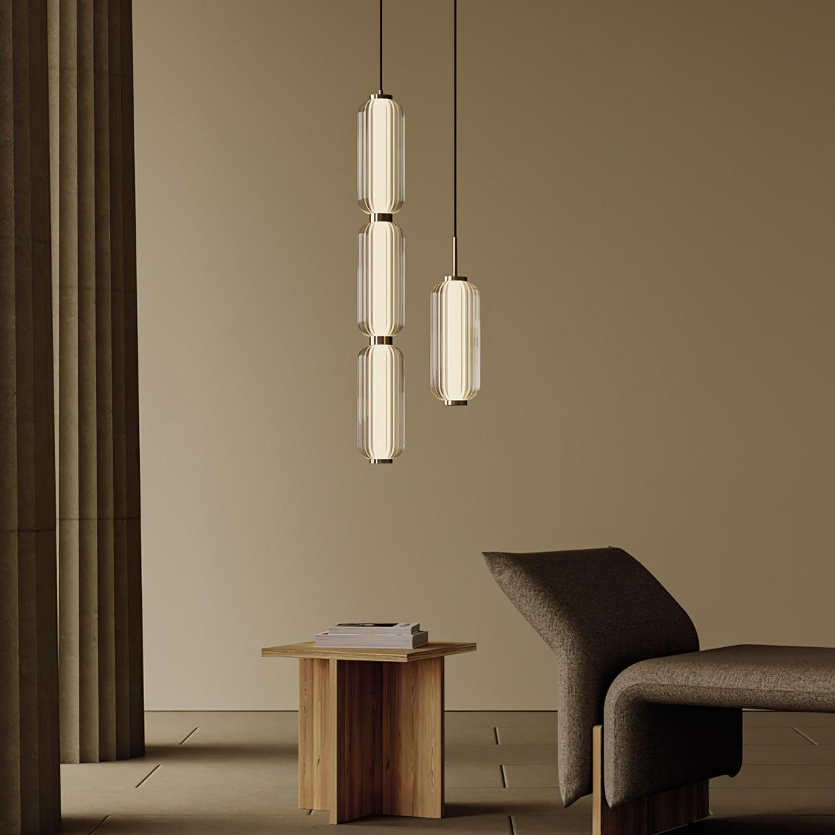 Cylindra Modern Glass Pendant Lamp