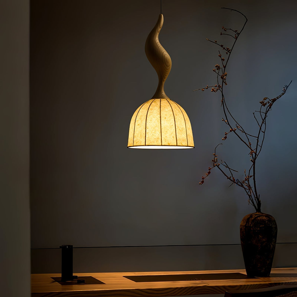 Colire Creativity Twisted Wood Pendant Light