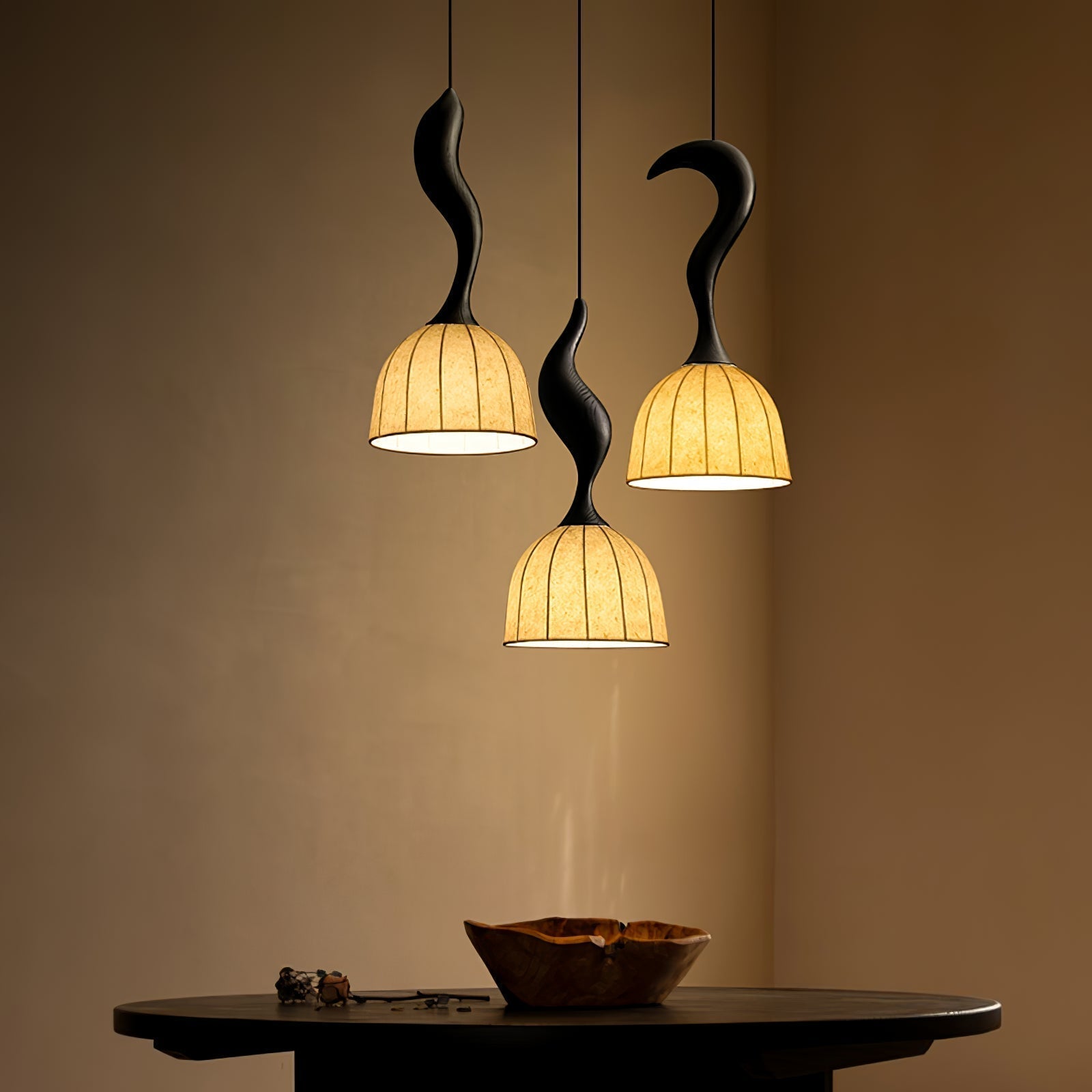 Colire Creativity Twisted Wood Pendant Light
