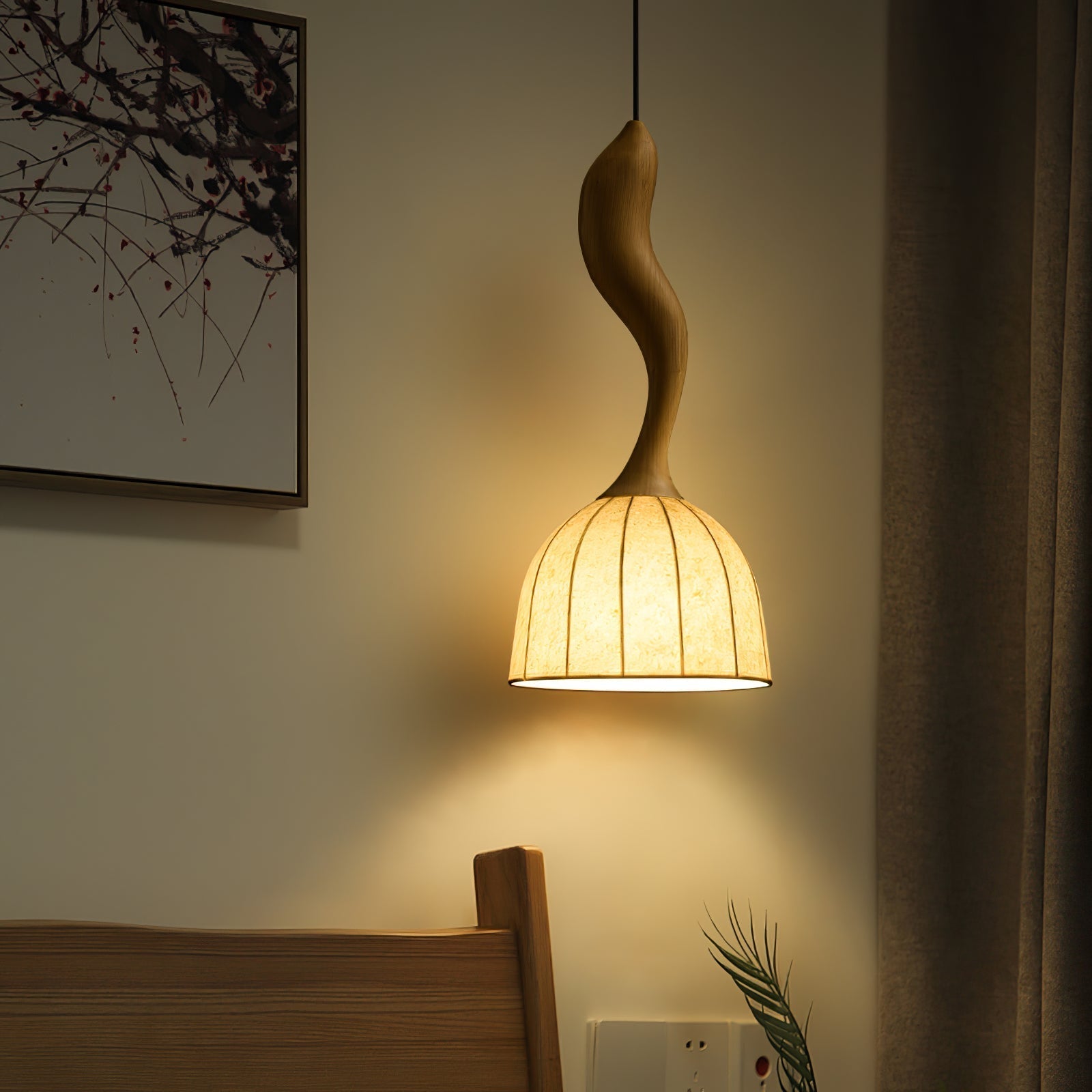 Colire Creativity Twisted Wood Pendant Light