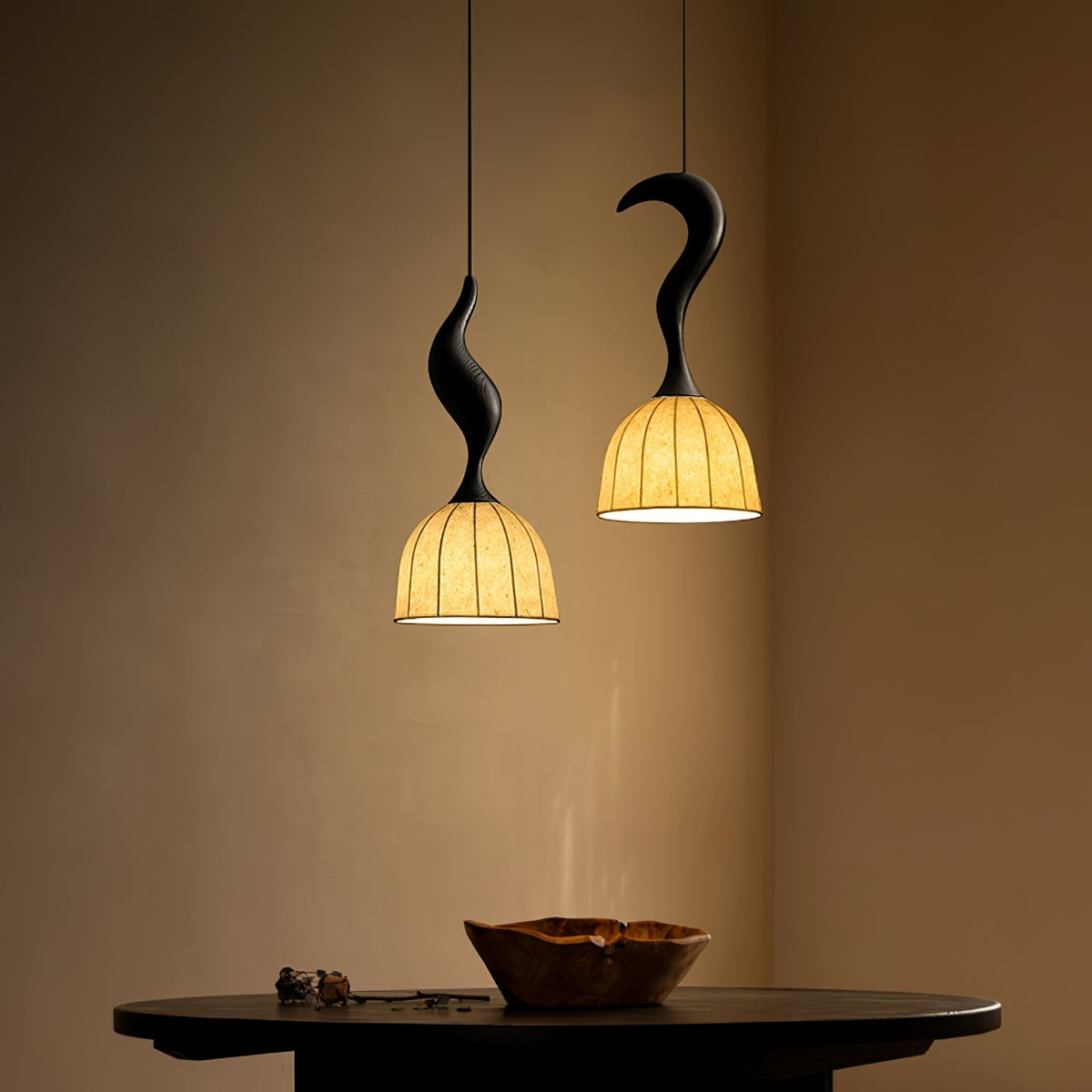 Colire Creativity Twisted Wood Pendant Light