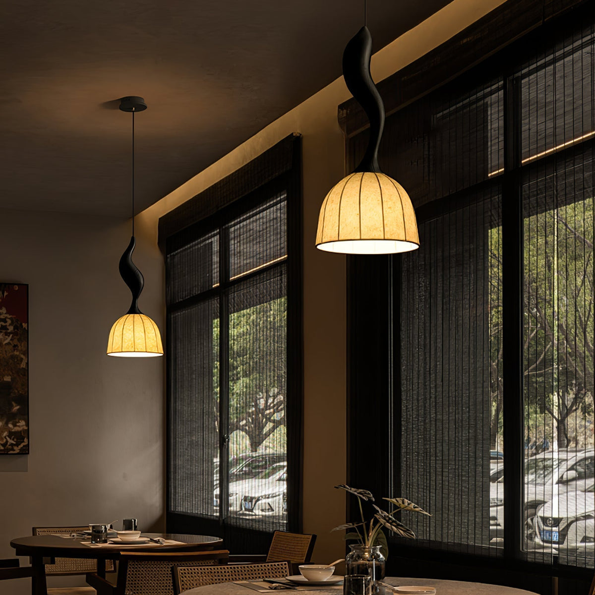 Colire Creativity Twisted Wood Pendant Light