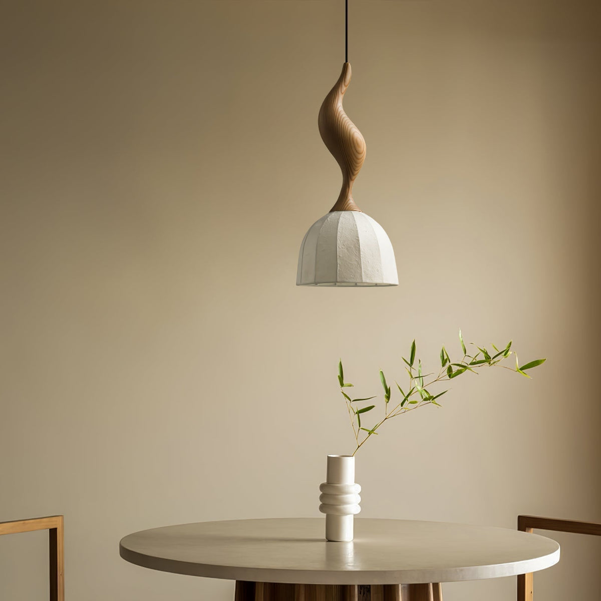Colire Creativity Twisted Wood Pendant Light