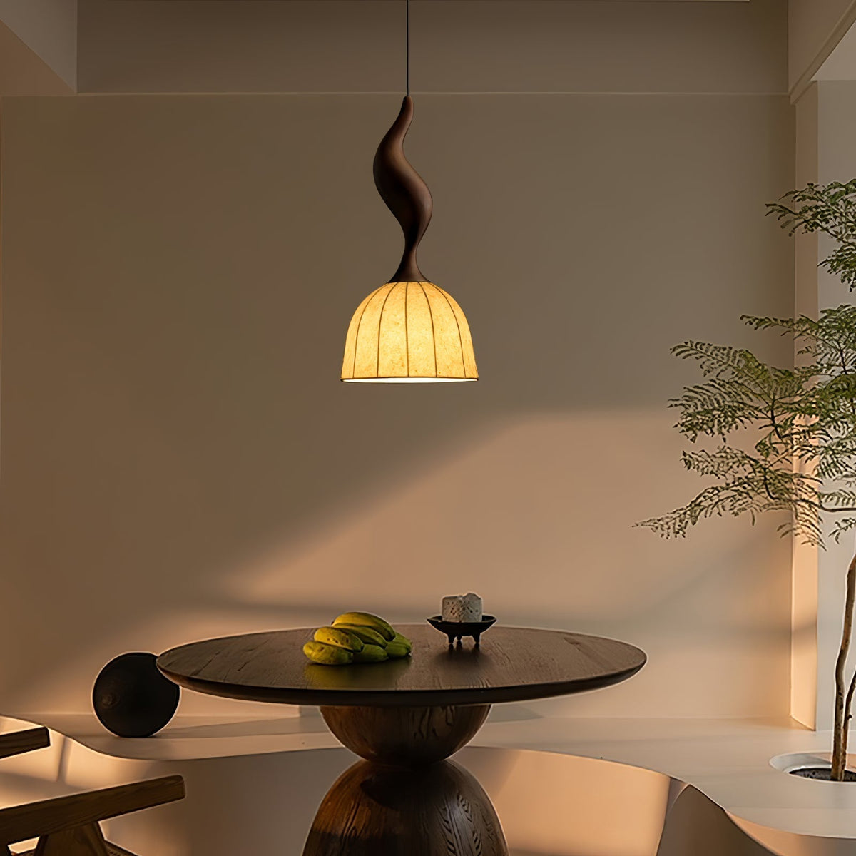 Colire Creativity Twisted Wood Pendant Light