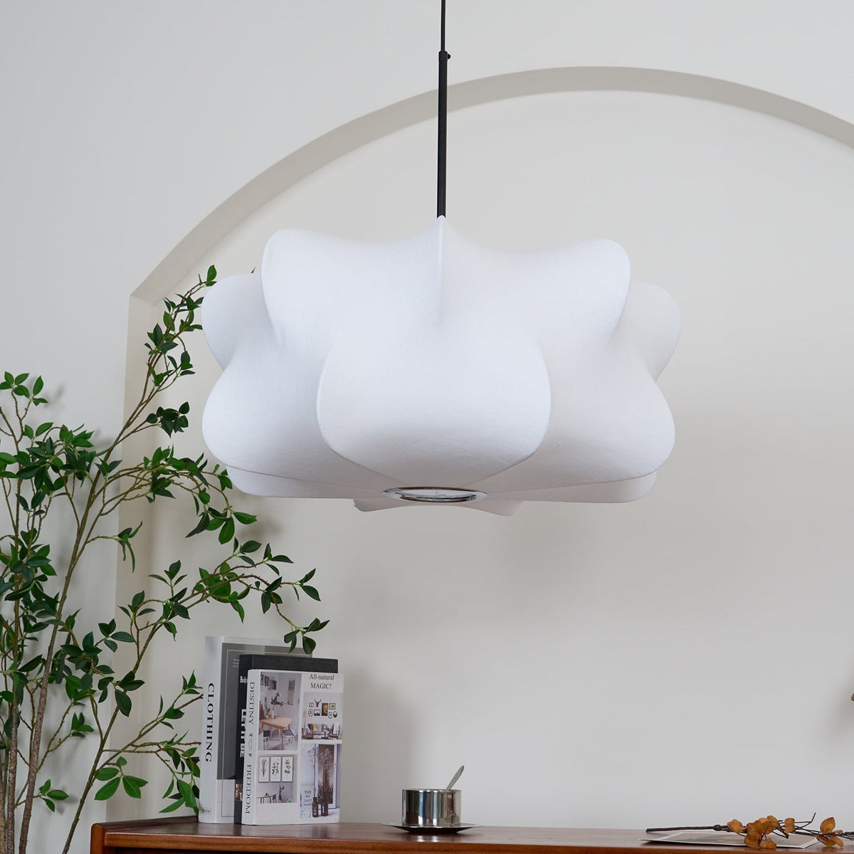 Bibi Cloudy Decorative Silk Pendant Swag Light