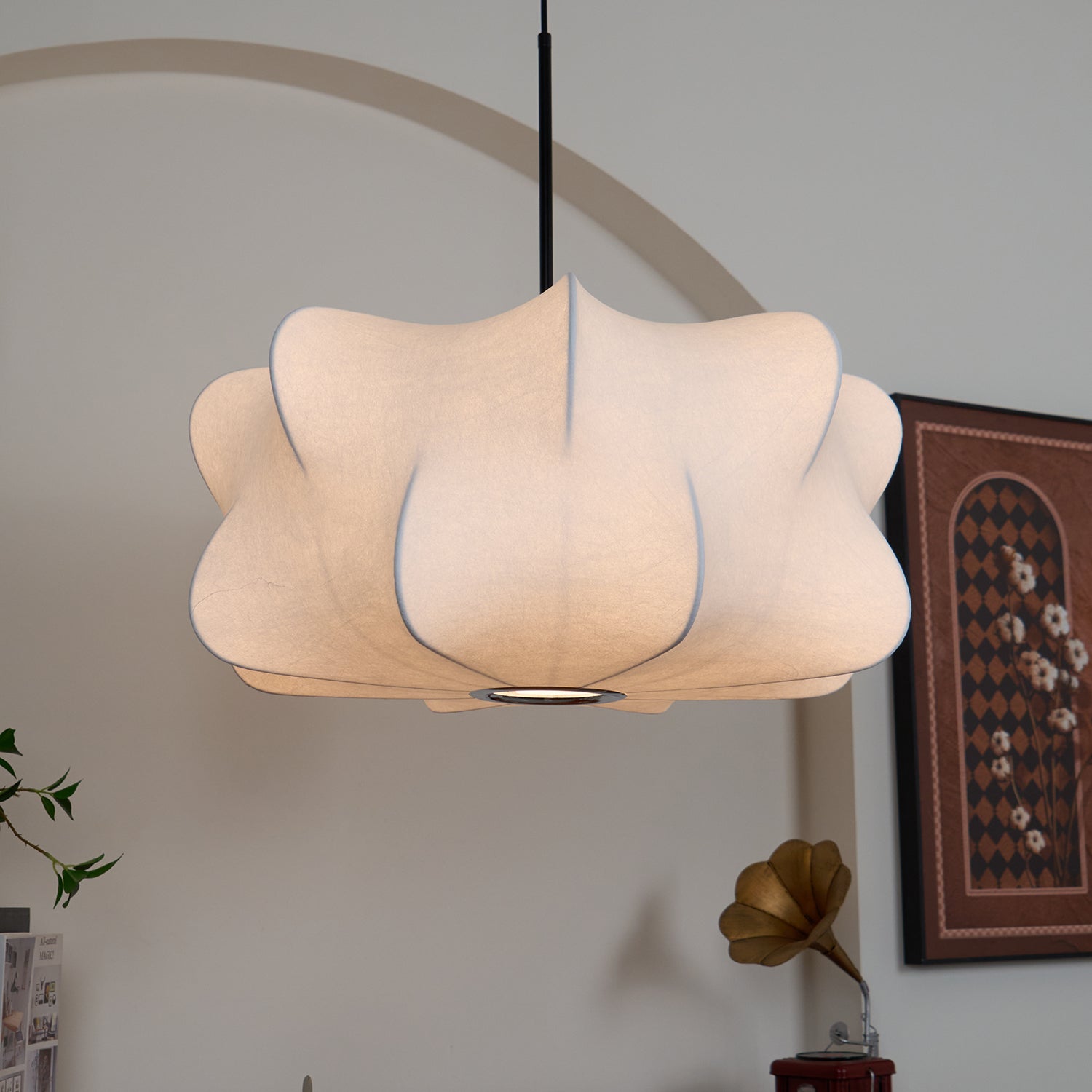 Bibi Cloudy Decorative Silk Pendant Swag Light