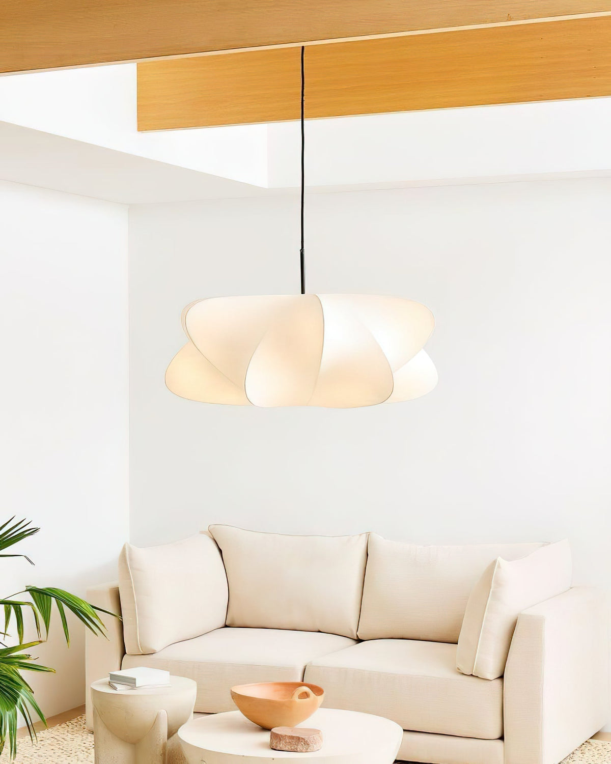 Bibi Cloudy Decorative Silk Pendant Swag Light
