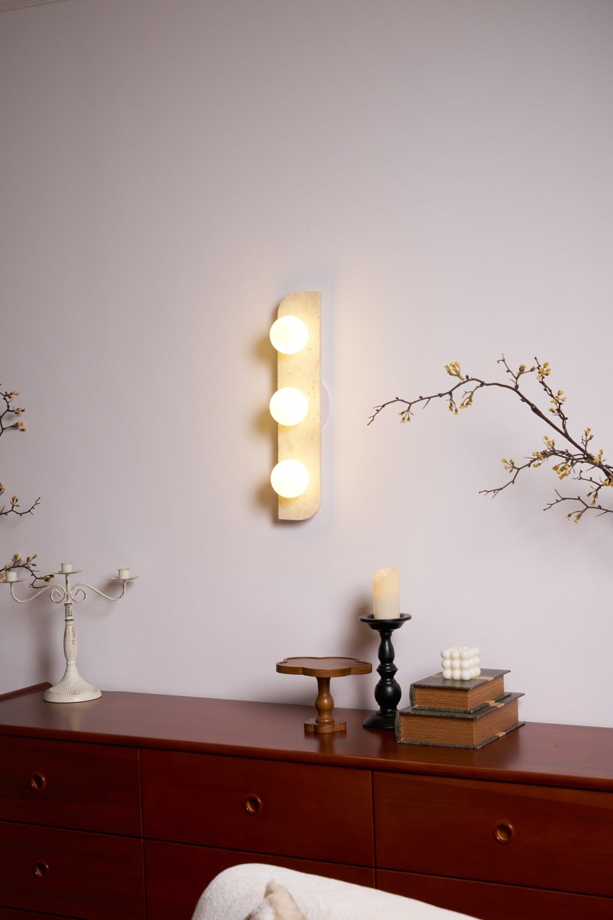 Taviniella Minimalist Travertine Wall Light