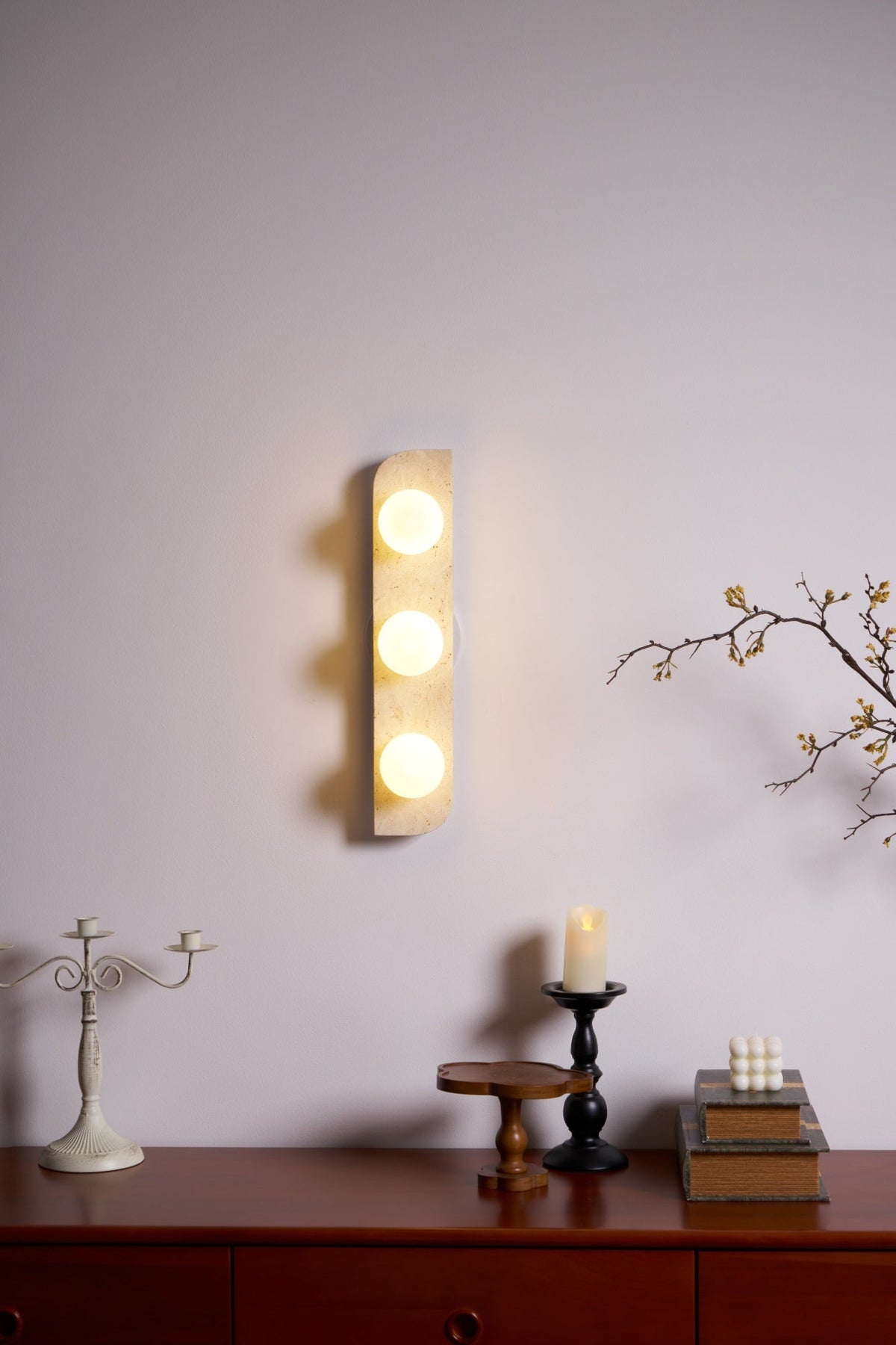 Taviniella Minimalist Travertine Wall Light