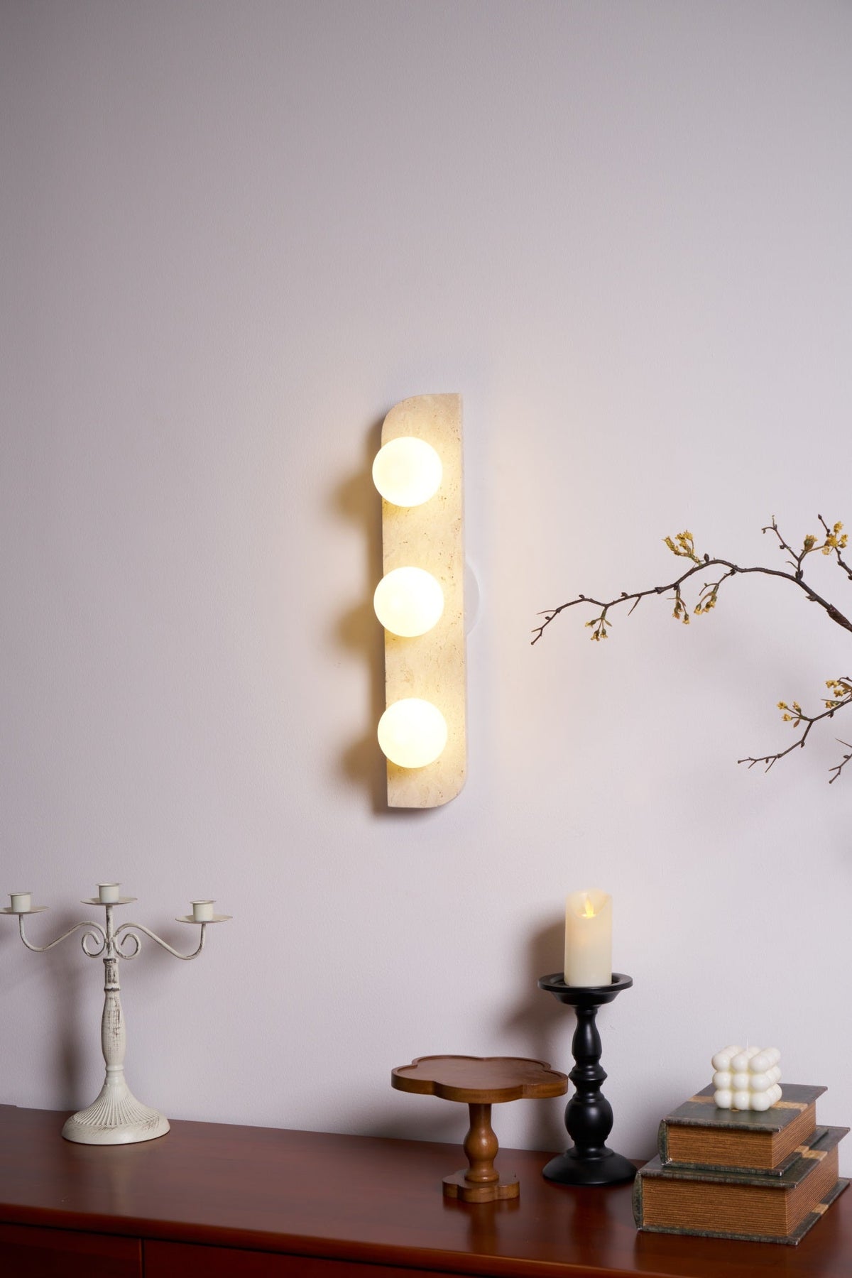Taviniella Minimalist Travertine Wall Light