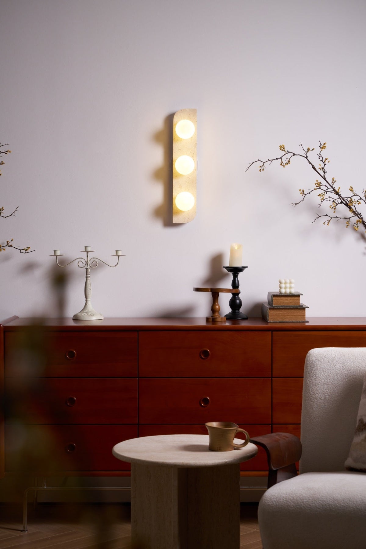 Taviniella Minimalist Travertine Wall Light