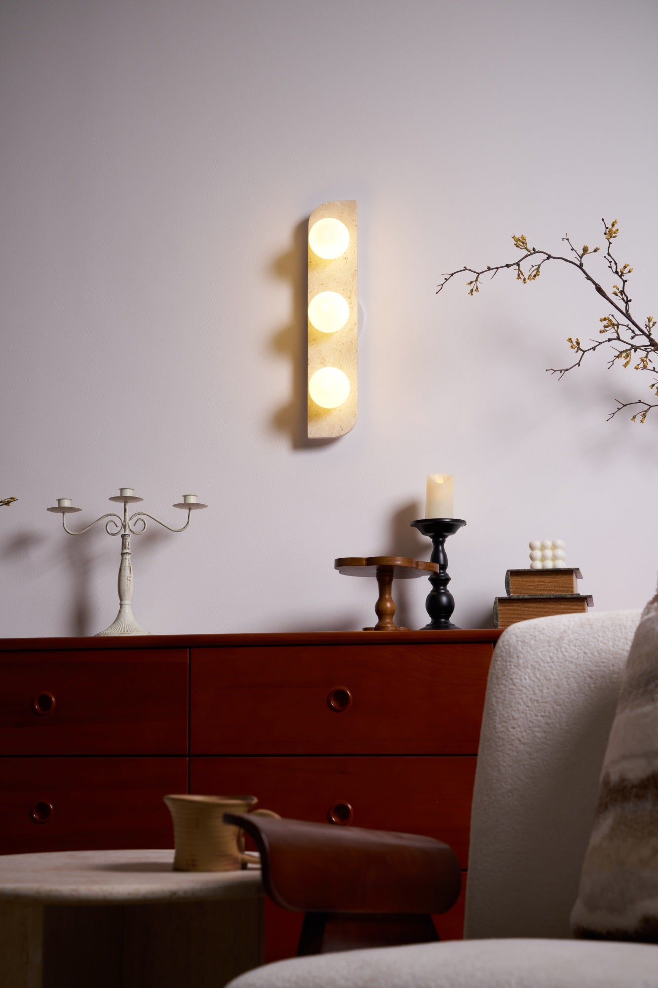 Taviniella Minimalist Travertine Wall Light