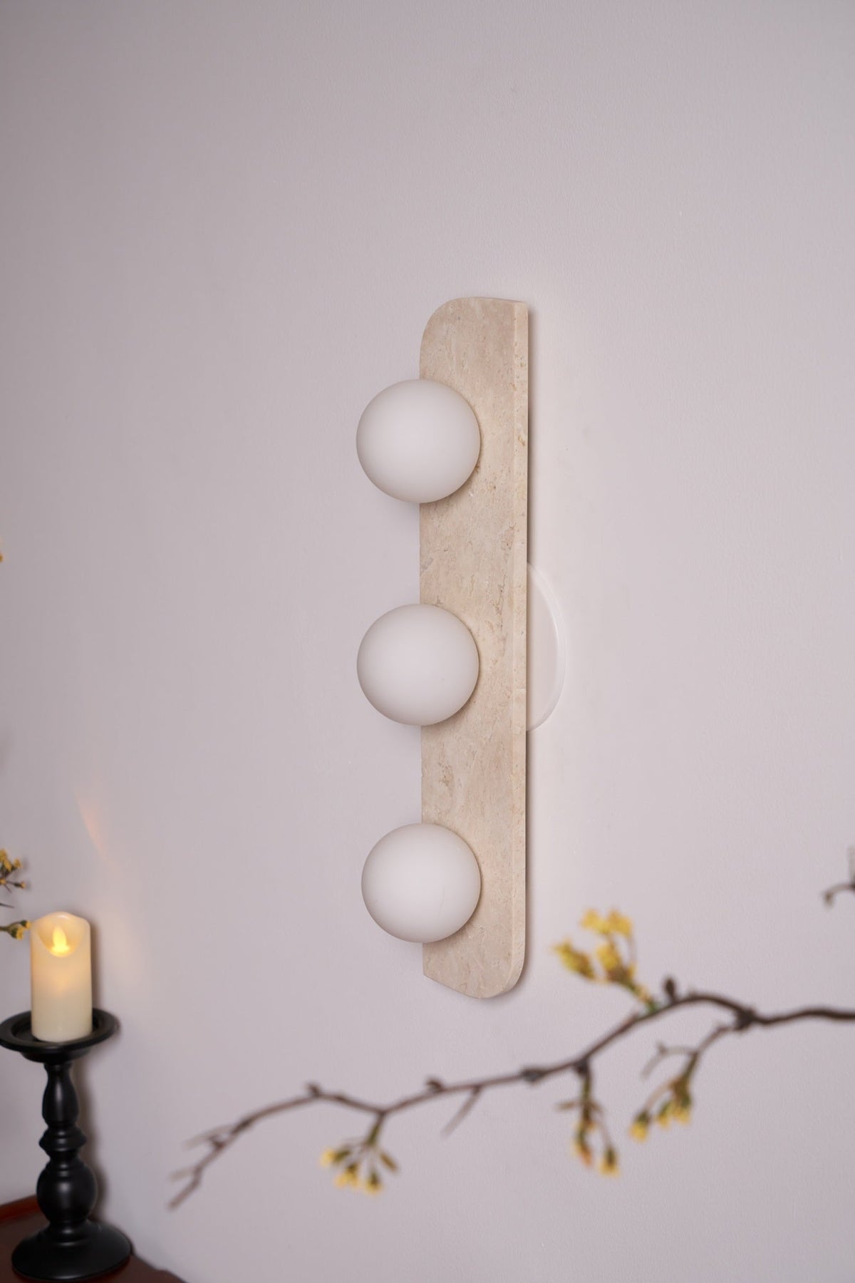 Taviniella Minimalist Travertine Wall Light