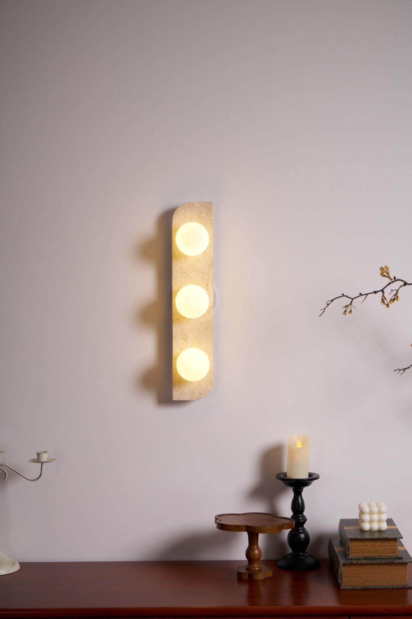 Taviniella Minimalist Travertine Wall Light