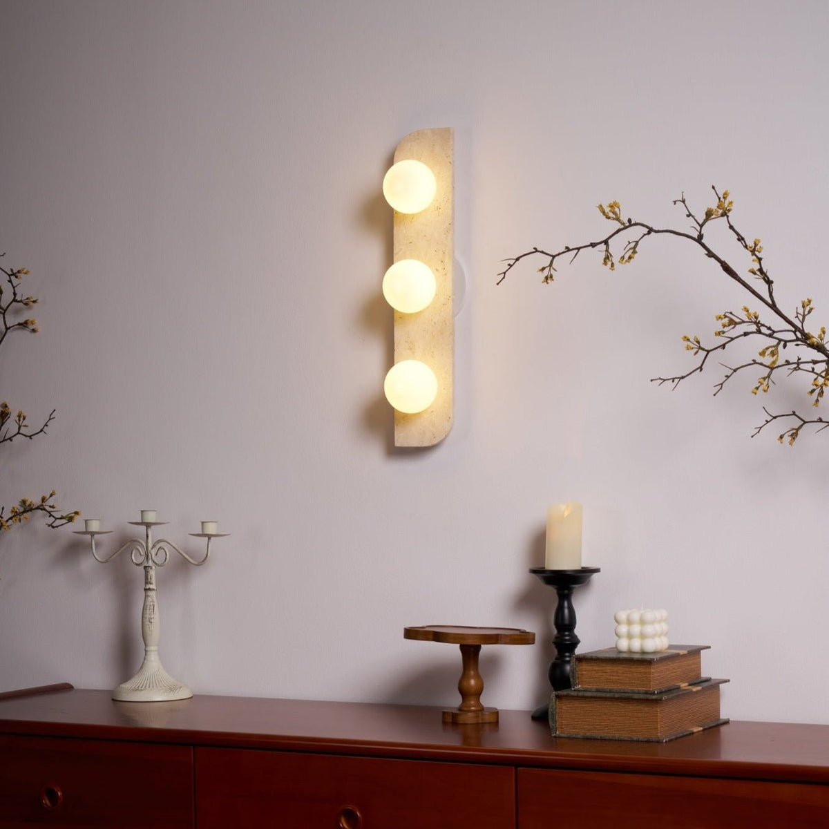 Taviniella Minimalist Travertine Wall Light