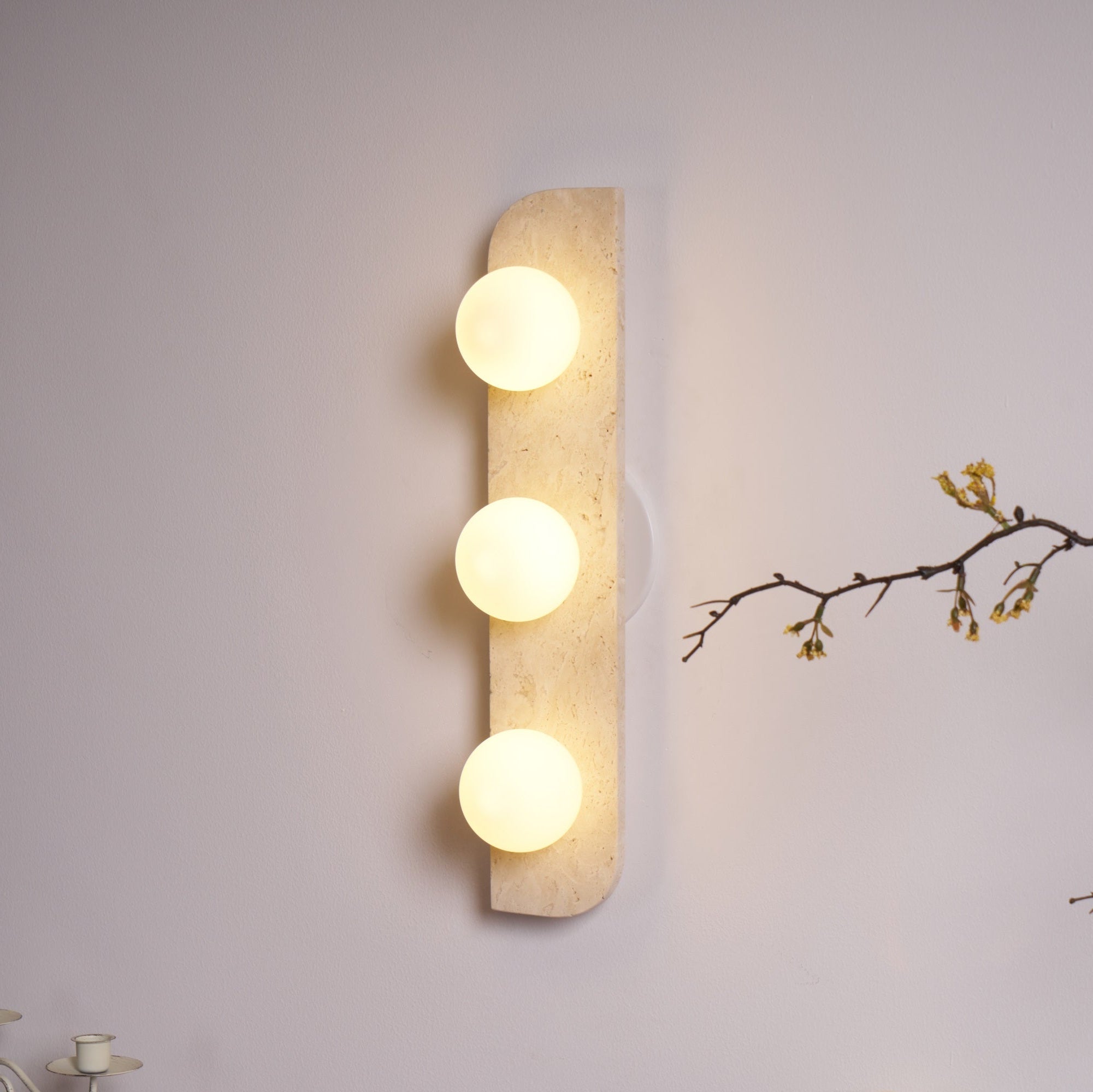 Taviniella Minimalist Travertine Wall Light