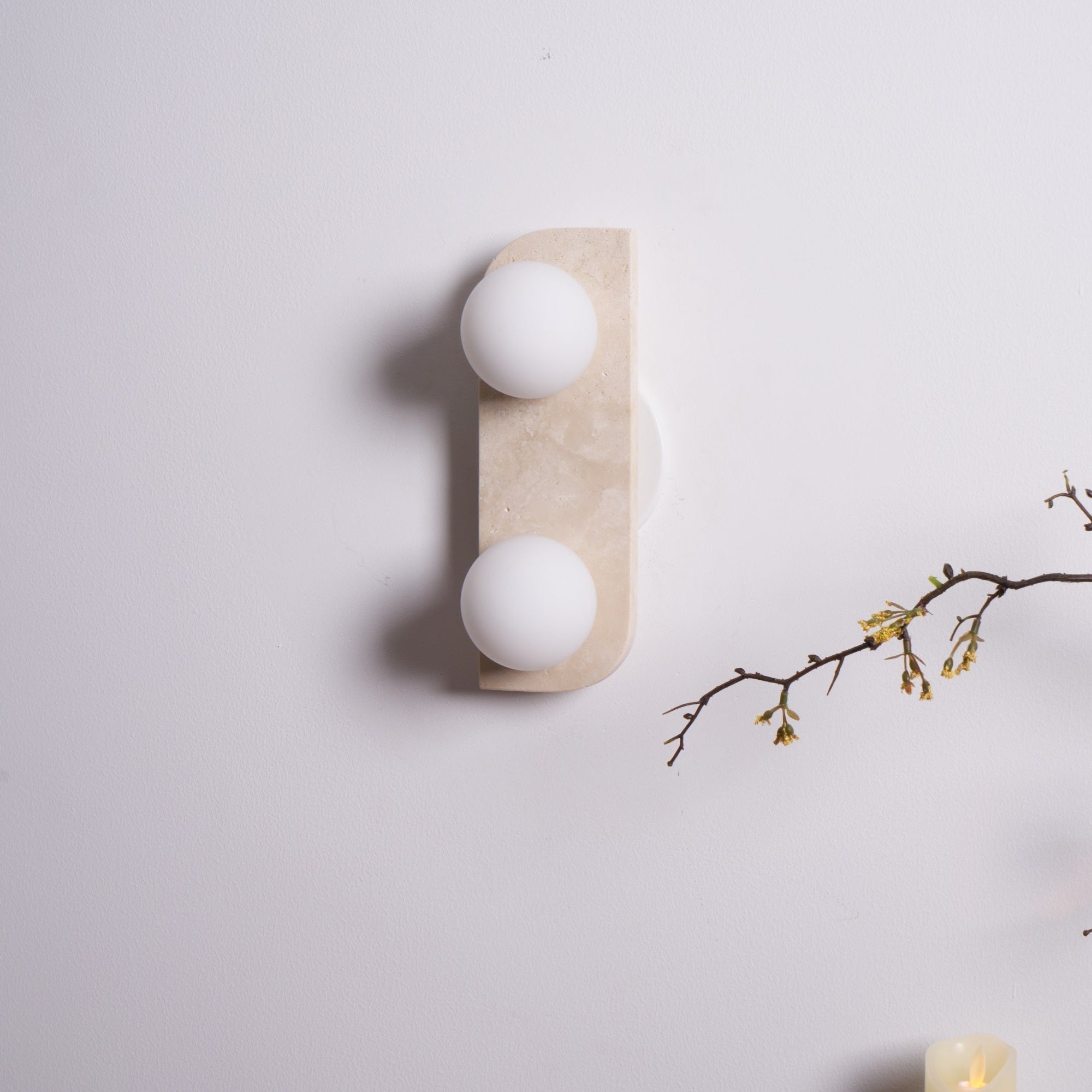 Taviniella Minimalist Travertine Wall Light