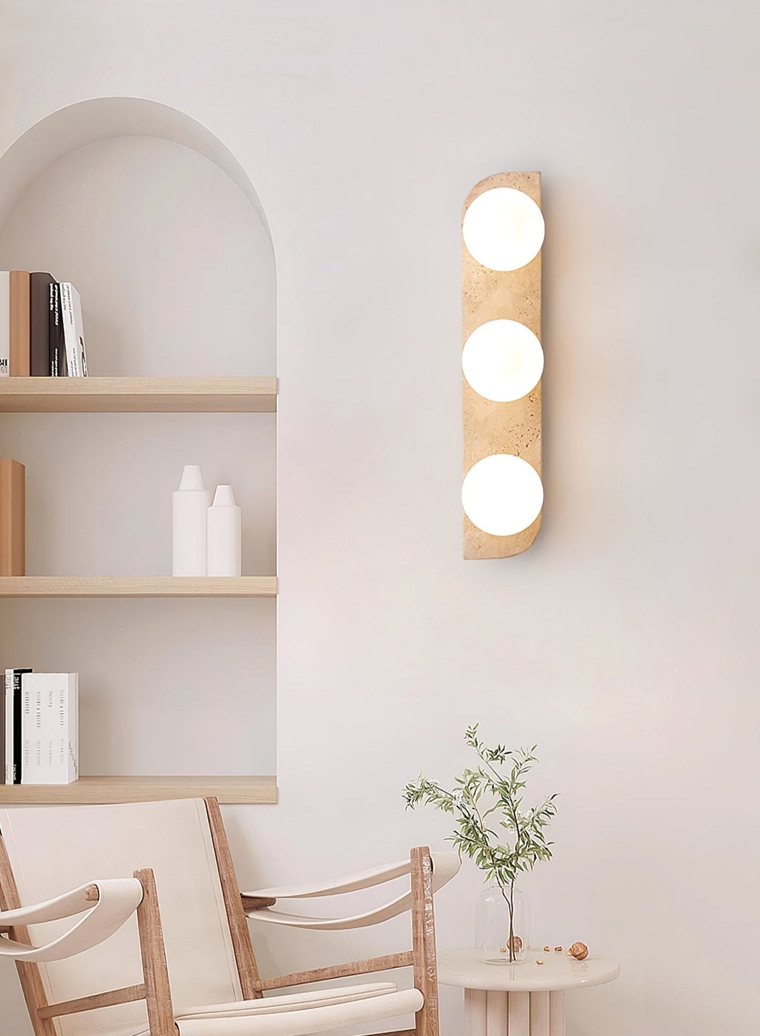 Taviniella Minimalist Travertine Wall Light