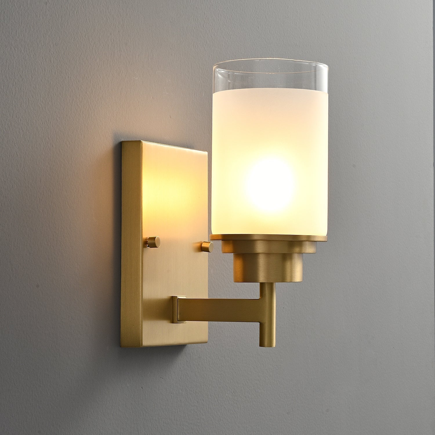 Myvele Elegance Vintage Brass Glass Sconce Wall lamp