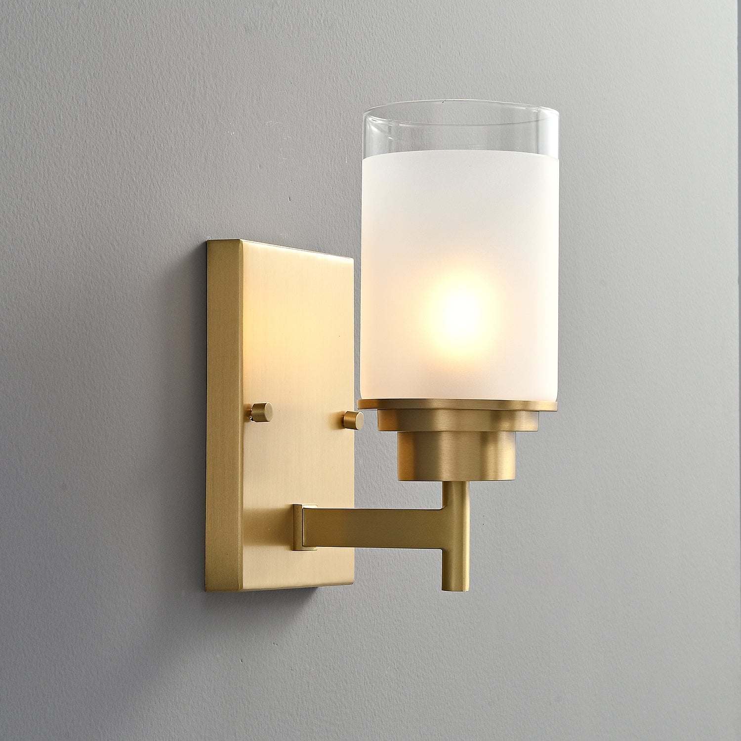 Myvele Elegance Vintage Brass Glass Sconce Wall lamp