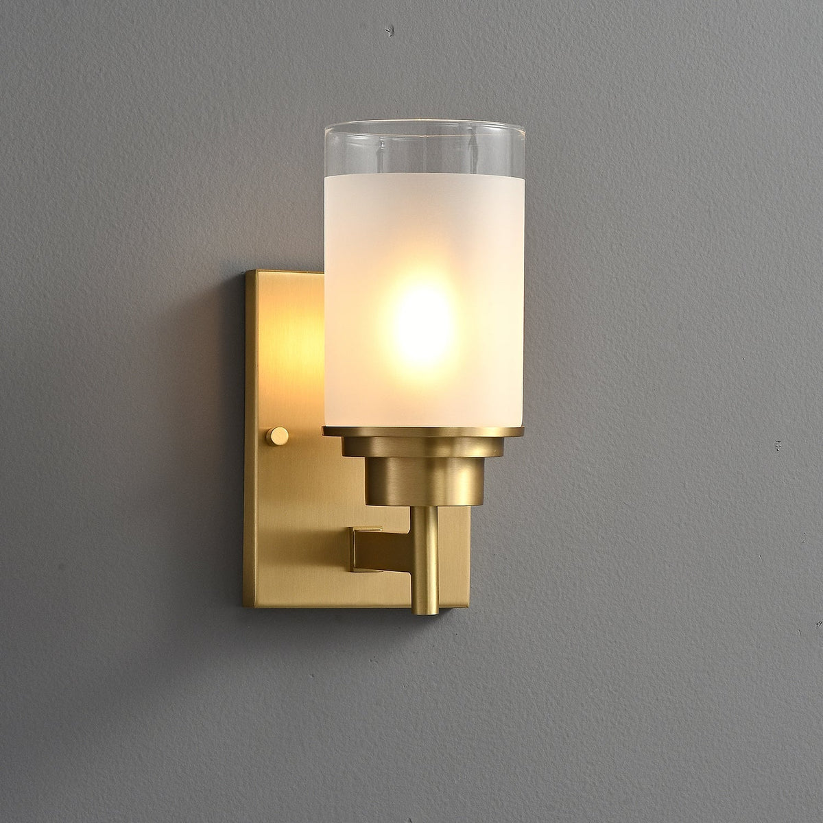 Myvele Elegance Vintage Brass Glass Sconce Wall lamp
