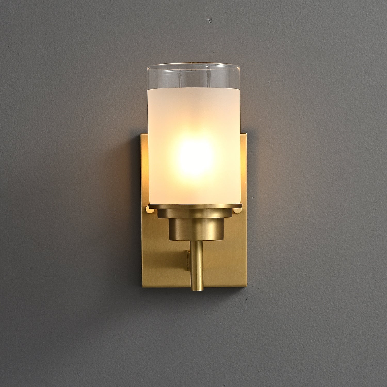 Myvele Elegance Vintage Brass Glass Sconce Wall lamp