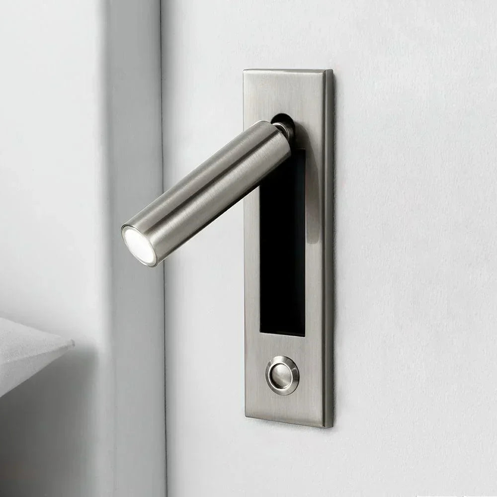 Arisha Modern Rotatable Bedside Sconce, Cylindrical/Square - Neutral Decor