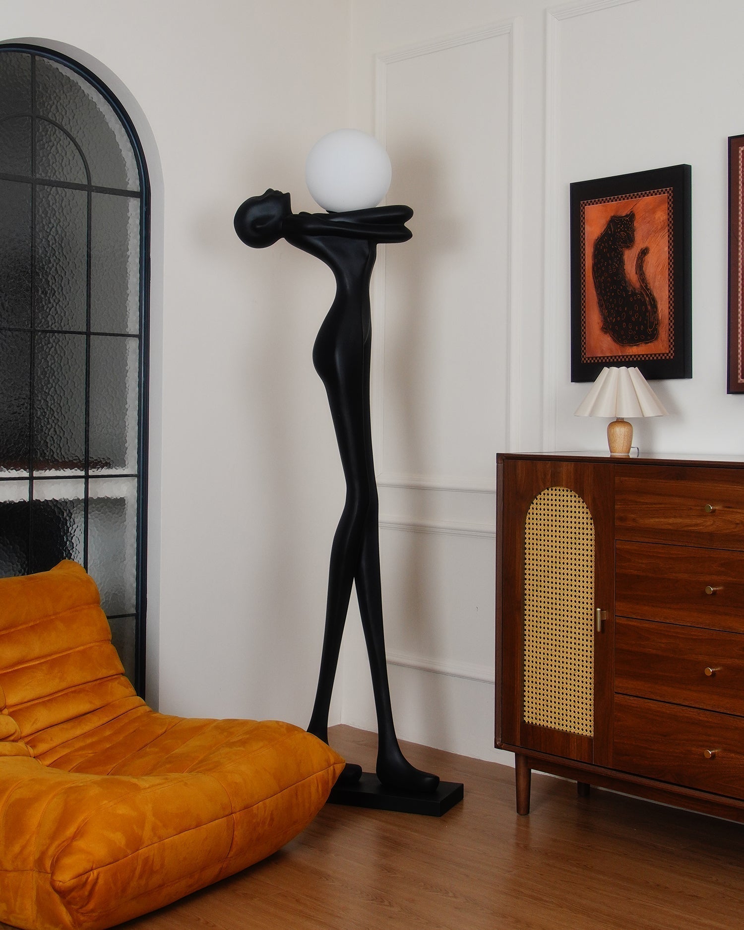 Ersolion Sculptural Fiberglass Floor Lamp
