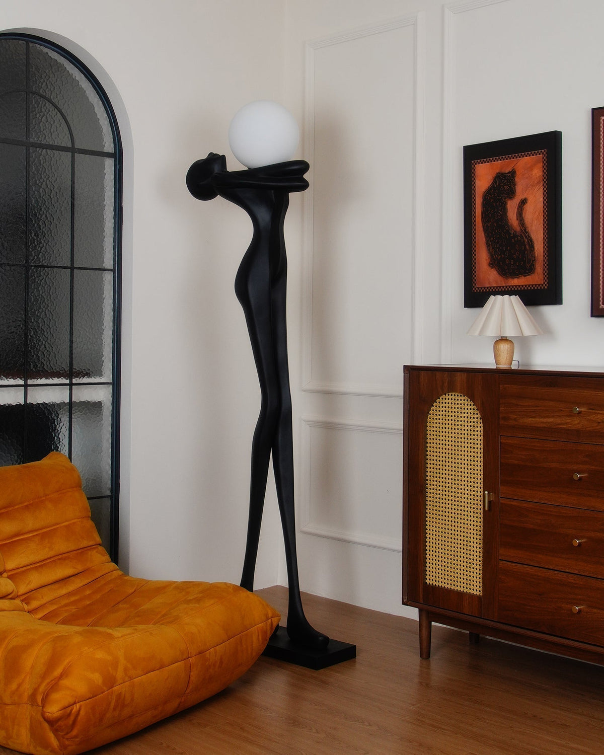 Ersolion Sculptural Fiberglass Floor Lamp