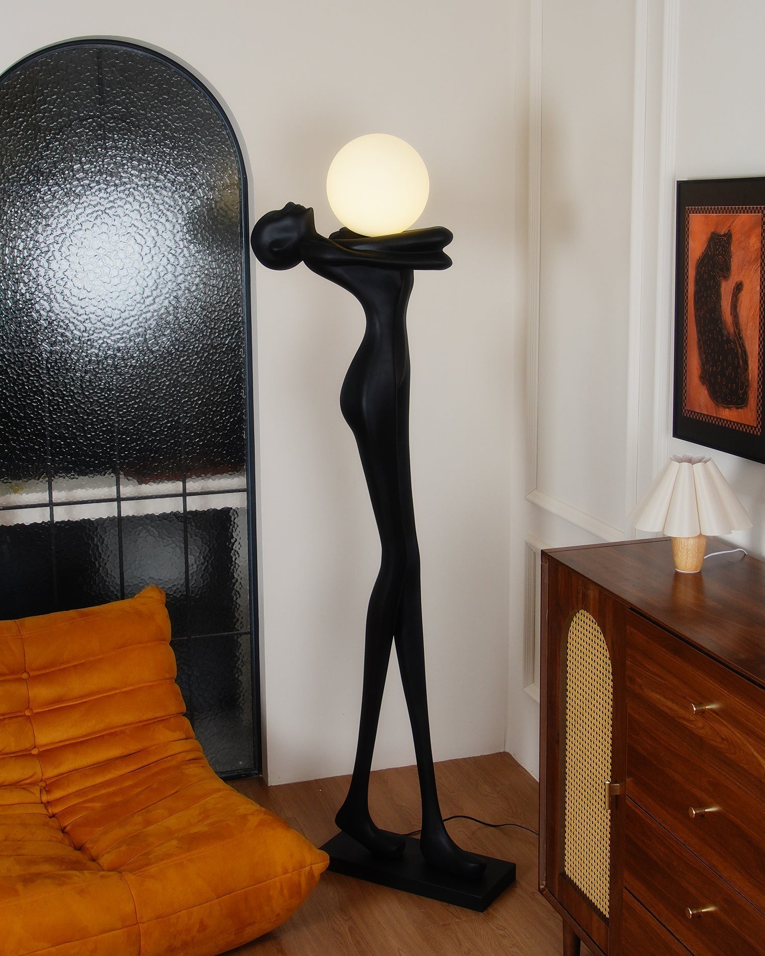 Ersolion Sculptural Fiberglass Floor Lamp