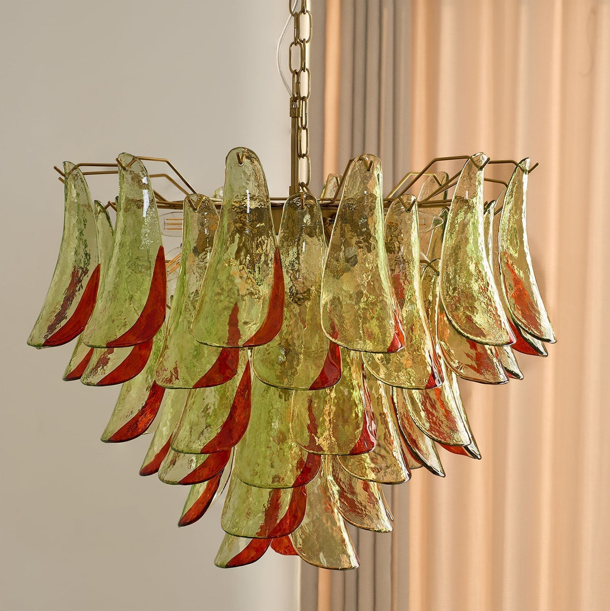 Celoraria Chandelier Murano Glass Petal Elegant
