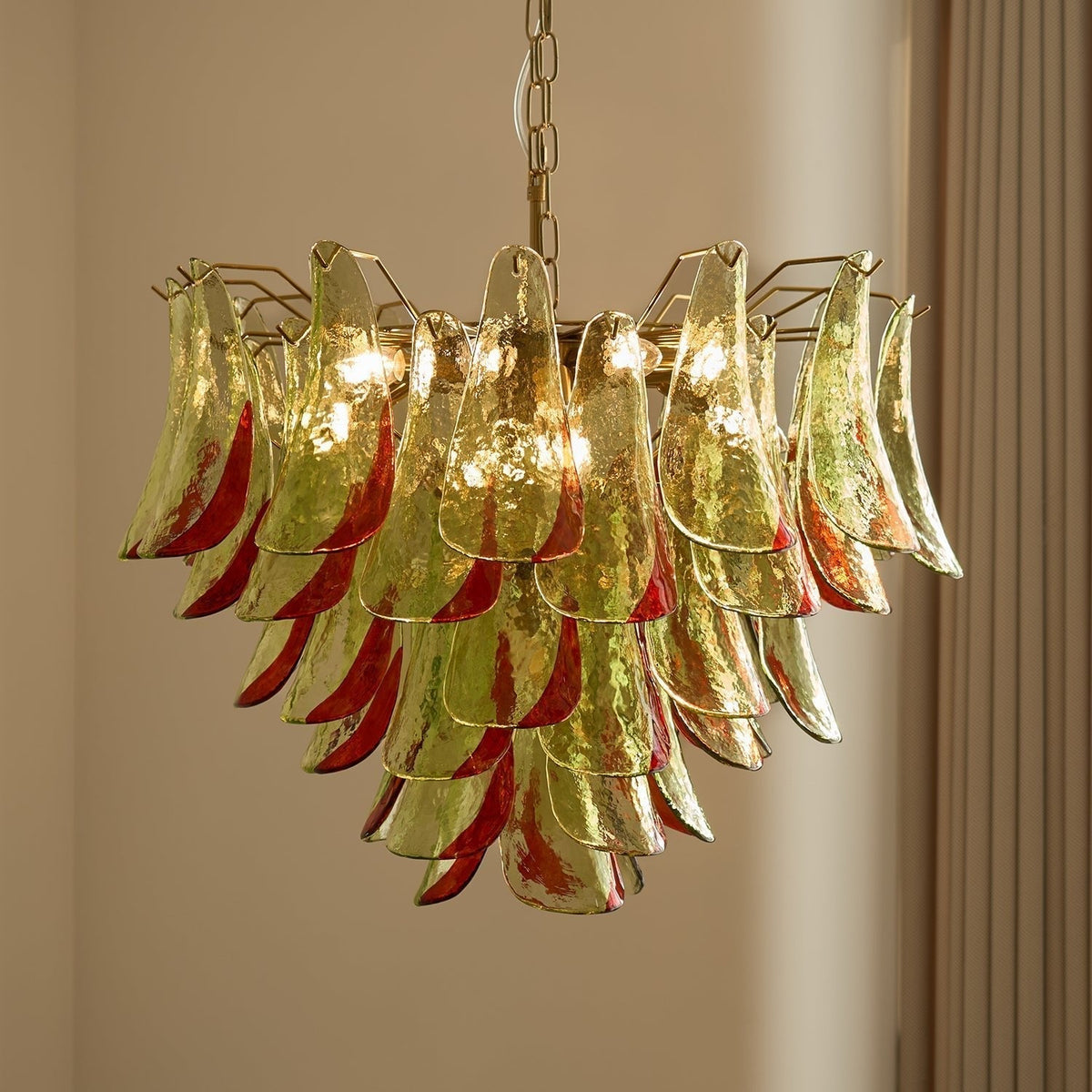 Celoraria Chandelier Murano Glass Petal Elegant