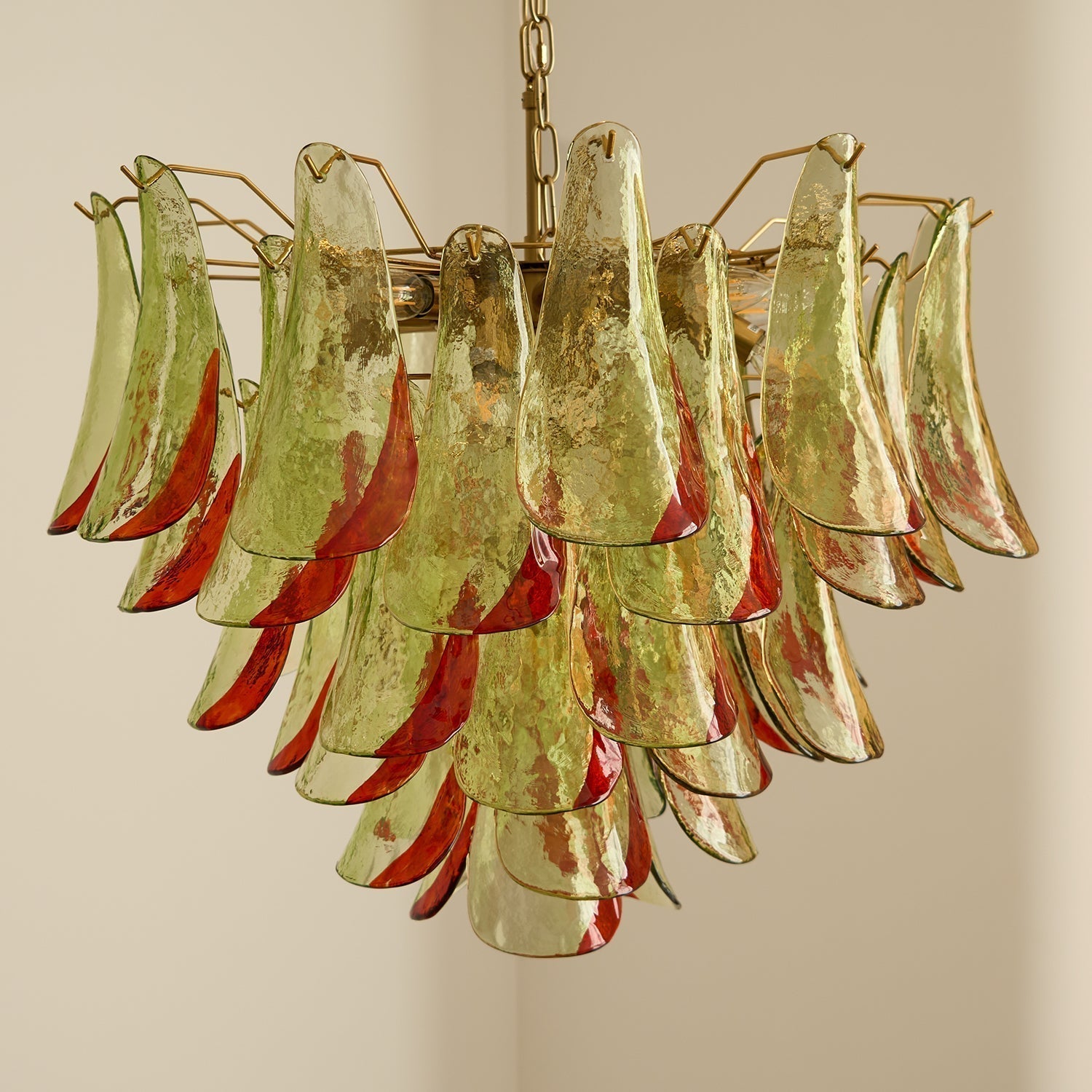 Celoraria Chandelier Murano Glass Petal Elegant