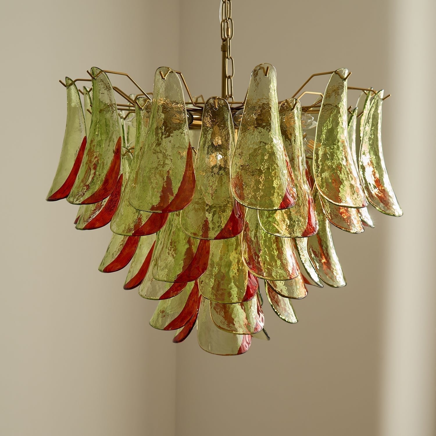 Celoraria Chandelier Murano Glass Petal Elegant