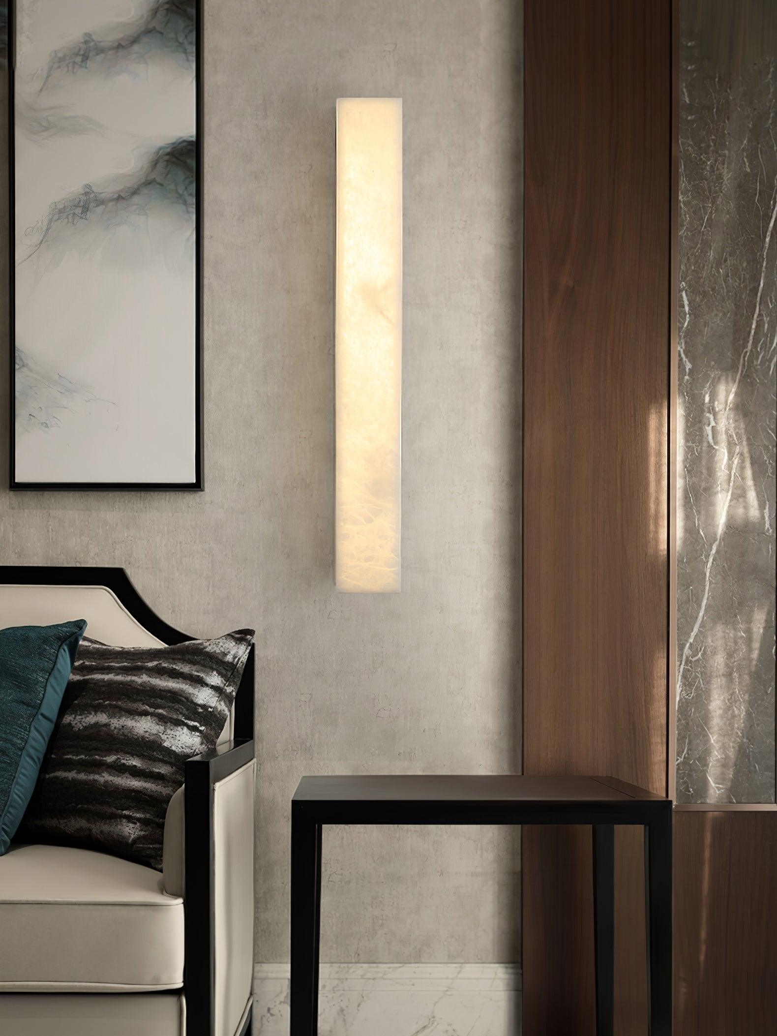 Nivivette Pillar Alabaster Wall Lamp