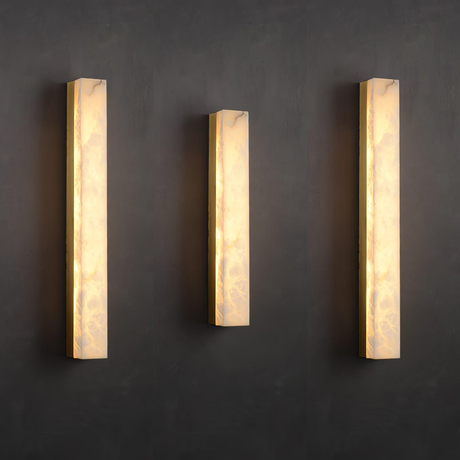 Nivearia Minimalist Alabaster Wall Lamp Rectangular