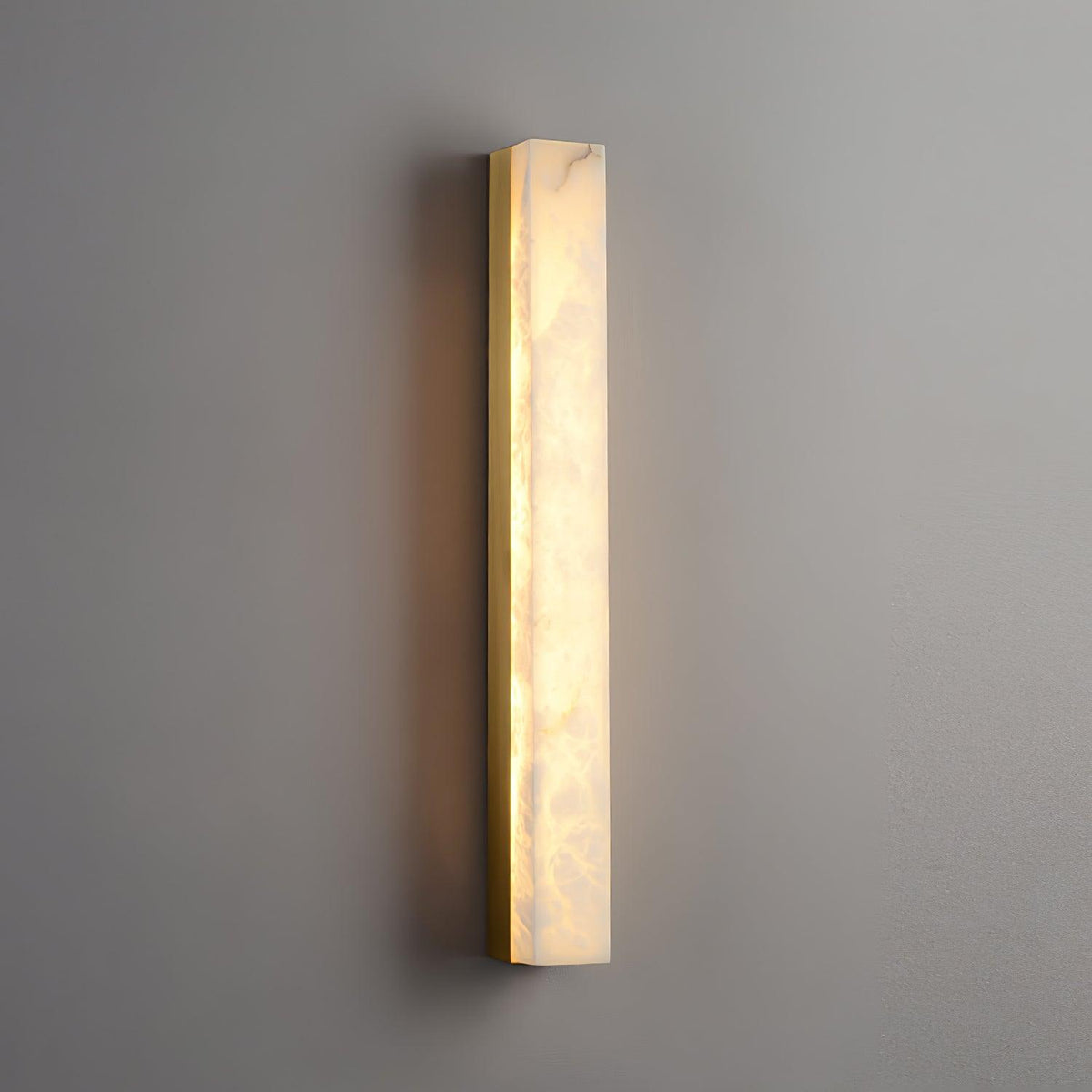 Colette Linear Brass Alabaster Wall Lamp