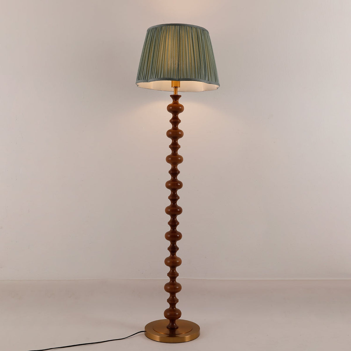 Rinivaine Wood Fabric Floor Lamp