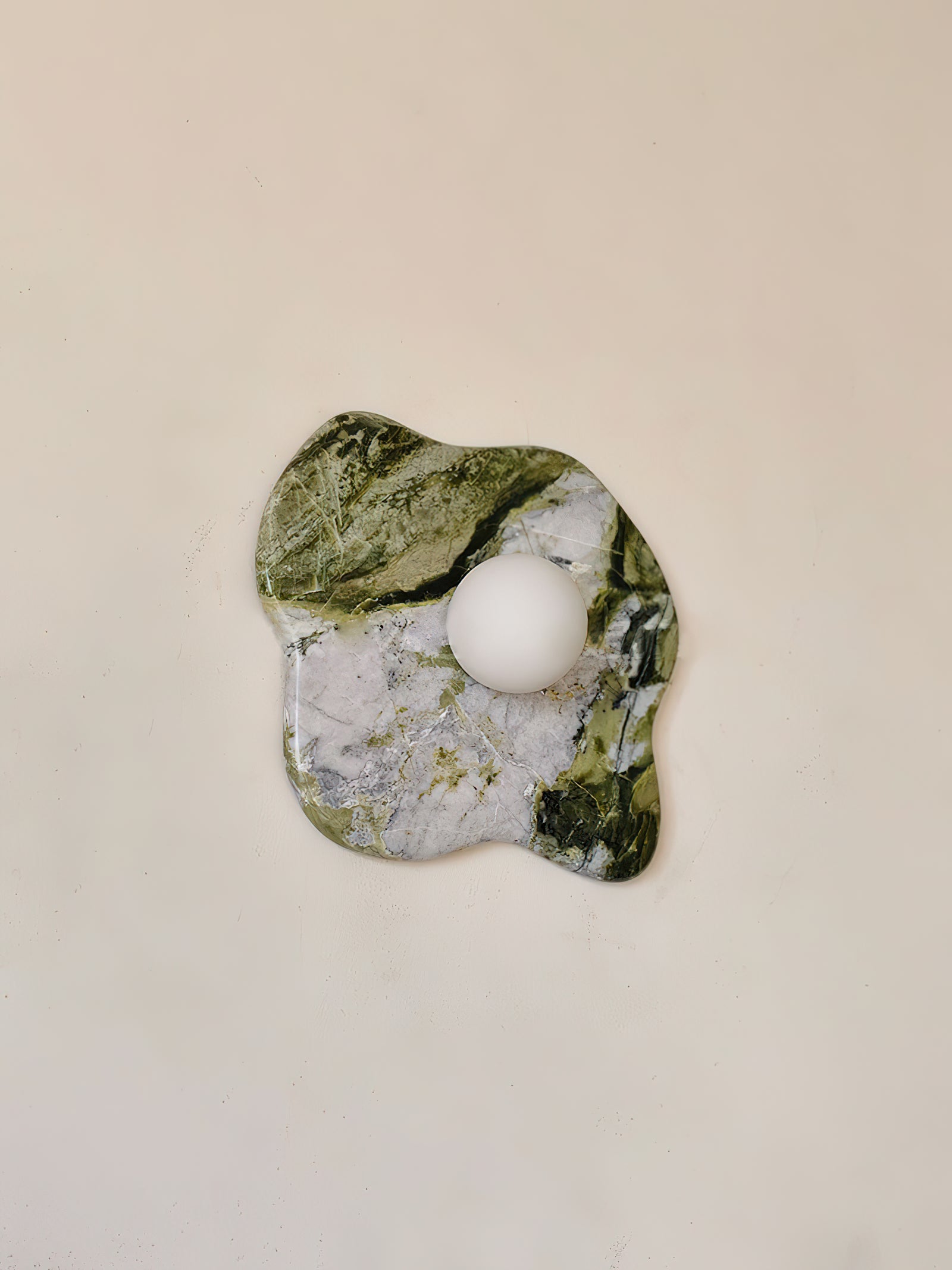 Celivaine Wall Lamp Green Marble Glass