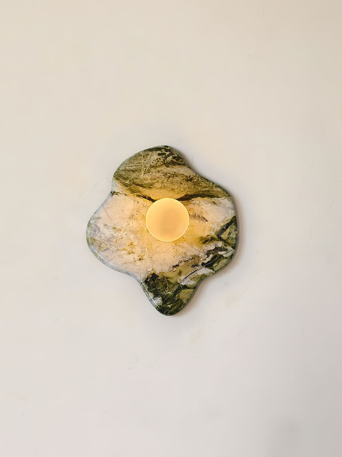 Celivaine Wall Lamp Green Marble Glass
