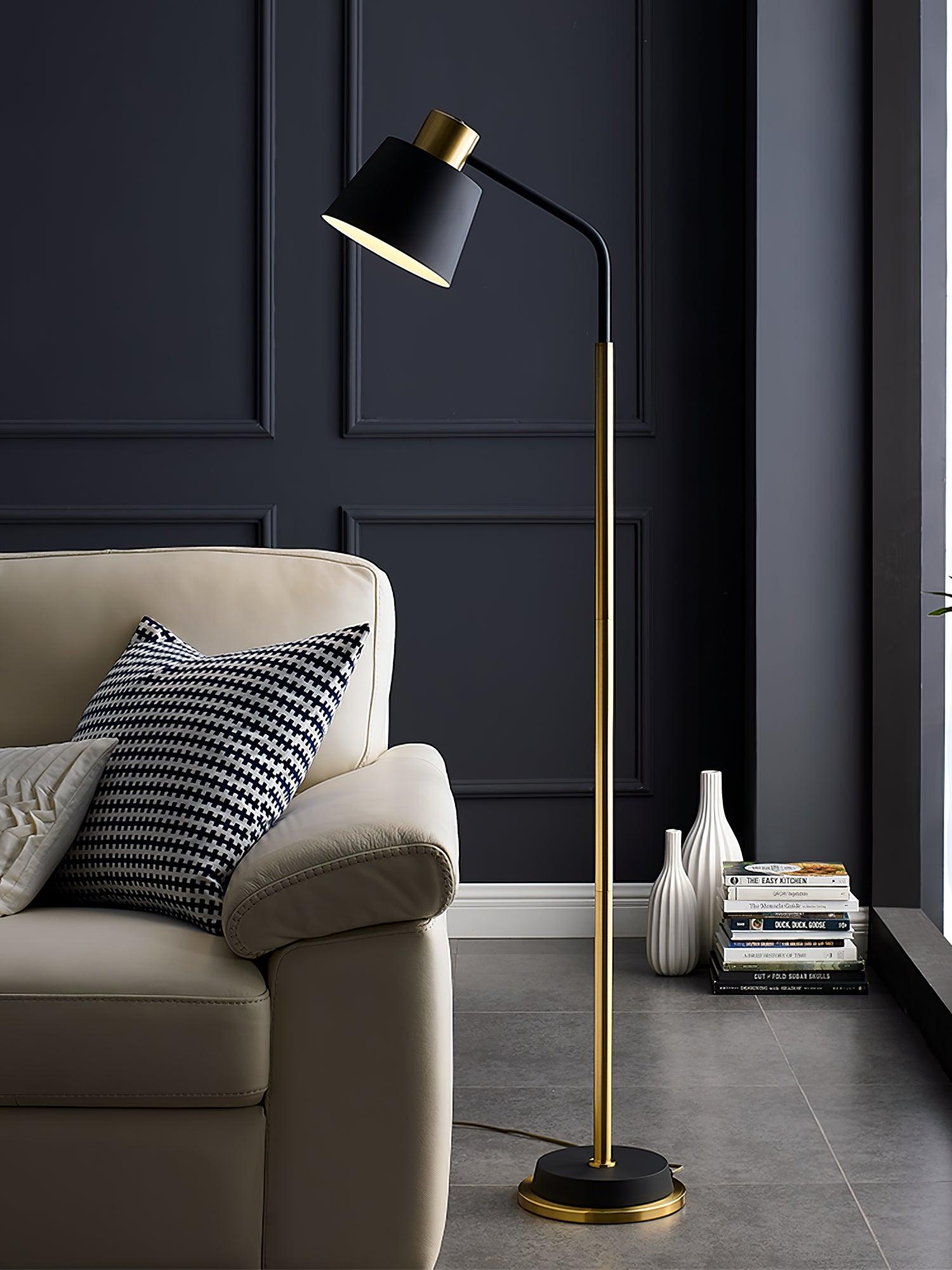 Xildas Black & Gold Minimalistic Floor Lamp