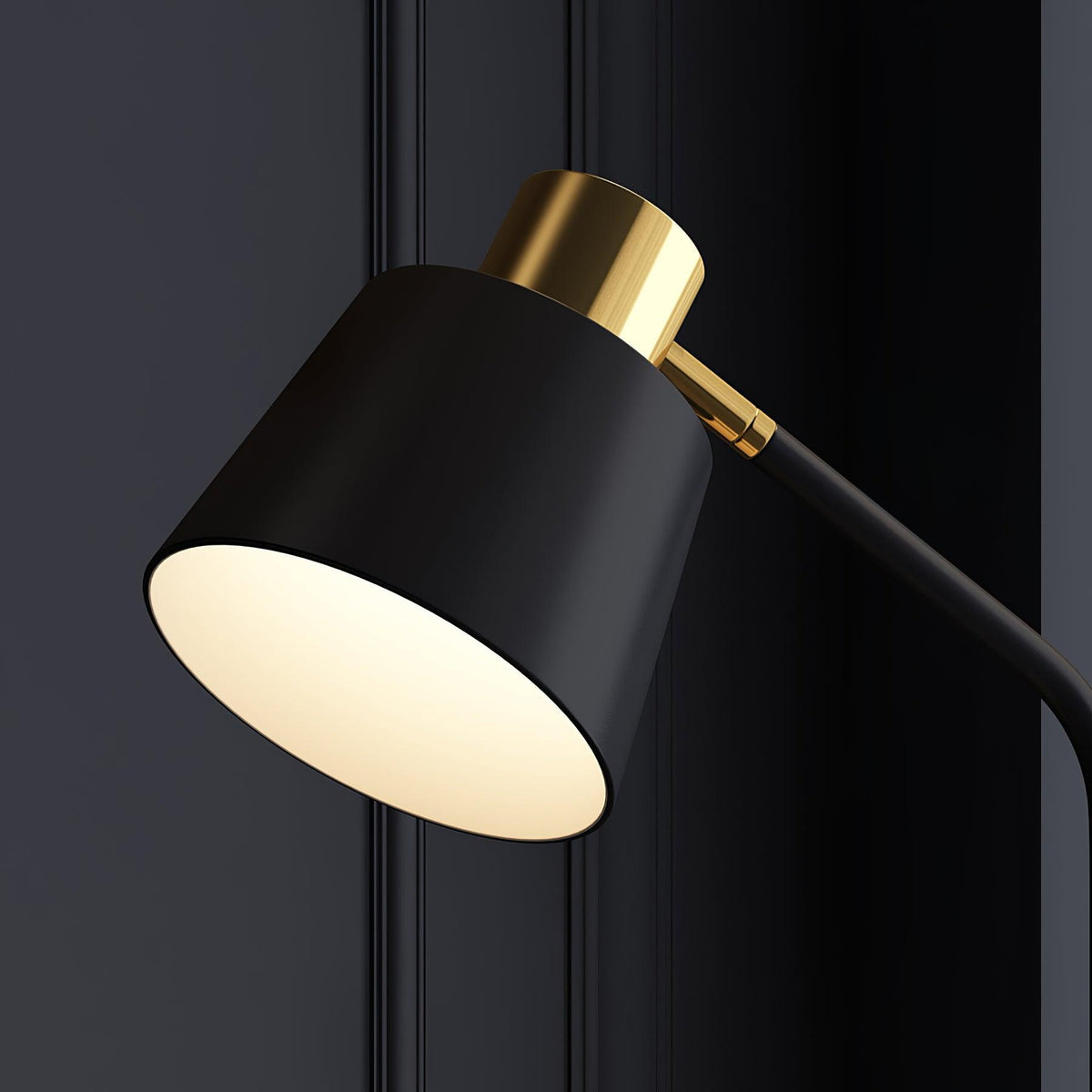 Xildas Black & Gold Minimalistic Floor Lamp