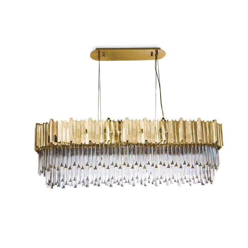 Avenu Chandelier Gold Crystal Golden