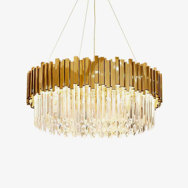 Avenu Chandelier Gold Crystal Golden