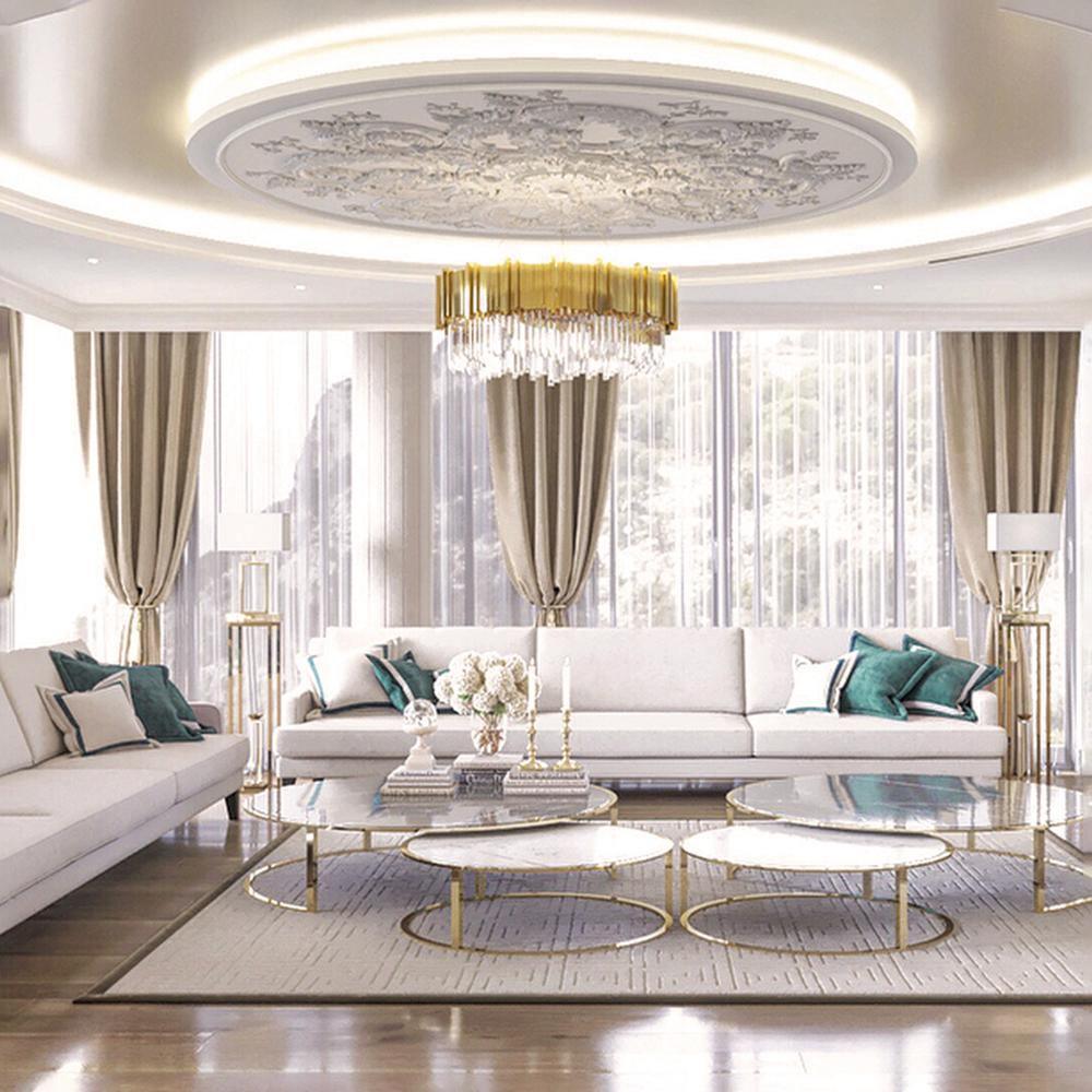 Avenu Chandelier Gold Crystal Golden