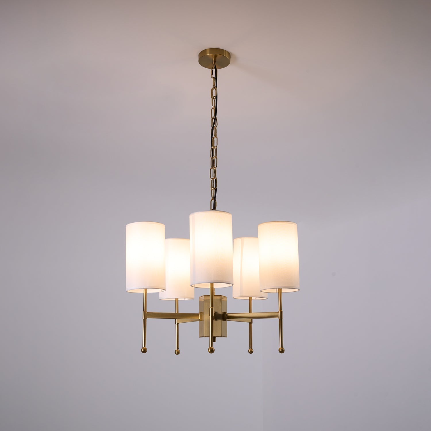 Ulcarisra Traditional Vintage Brass Fabric Chandelier