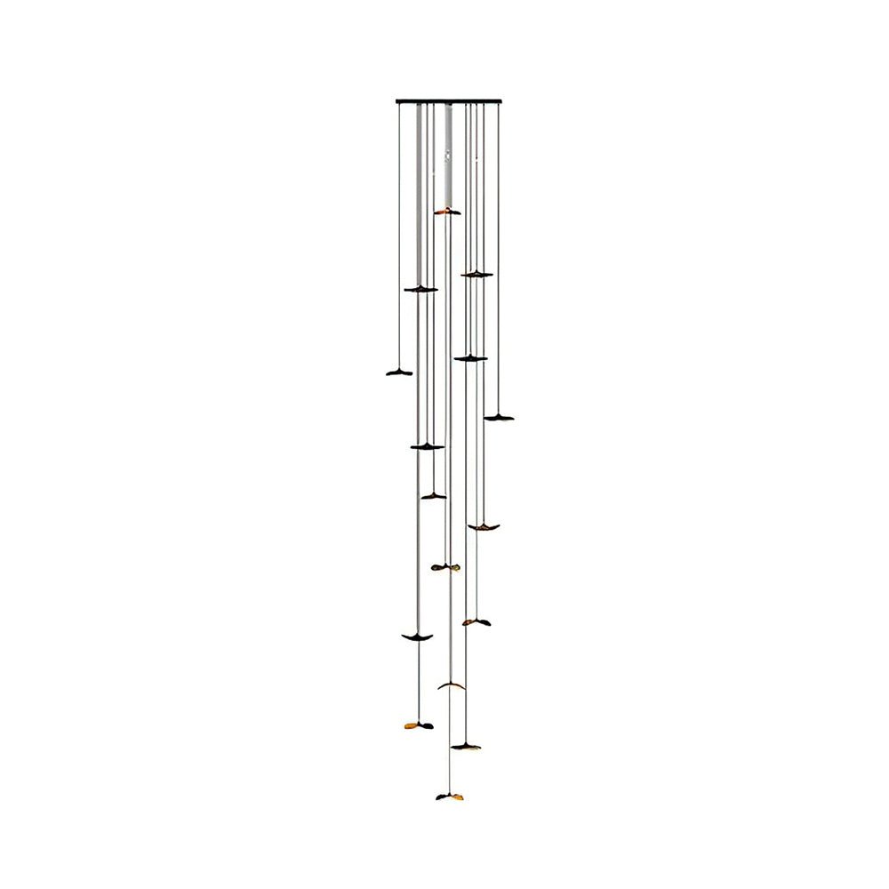 Abbott Modern Minimalist Empty Leaf Wood Chandelier